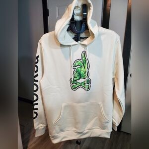 Crooks & Castles Skull Bunny Cream Green & Black Graphic Hoodie SIZE MENS LARGE